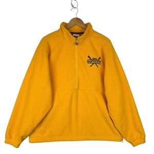 Champion Y2K Fleece Mens Half Zip Pullover Nantucket 2003‎ Yellow